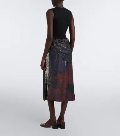 Maison Margiela Draped printed sequined midi skirt | Thumbnail 6 Maison Margiela Draped printed sequined midi skirt | Thumbnail 6