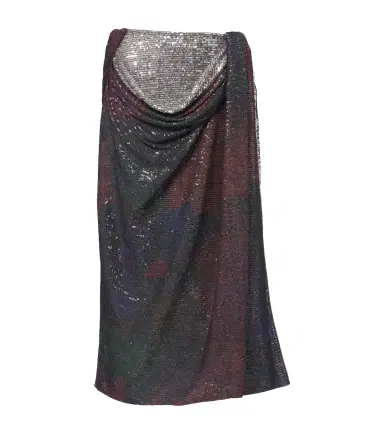 Maison Margiela Draped printed sequined midi skirt | Thumbnail 1 Maison Margiela Draped printed sequined midi skirt | Thumbnail 1