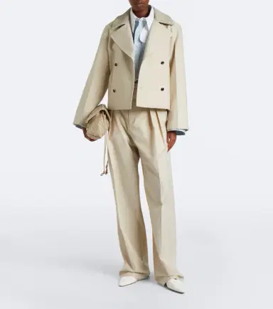 Bottega Veneta Wool and cotton wide-leg pants | Thumbnail 3 Bottega Veneta Wool and cotton wide-leg pants | Thumbnail 3