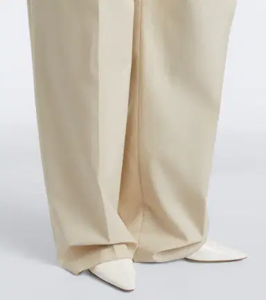 Bottega Veneta Wool and cotton wide-leg pants | Thumbnail 4 Bottega Veneta Wool and cotton wide-leg pants | Thumbnail 4