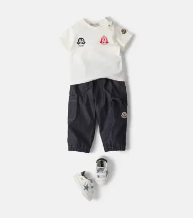 Moncler Enfant Baby printed cotton-blend jersey T-shirt | Thumbnail 4 Moncler Enfant Baby printed cotton-blend jersey T-shirt | Thumbnail 4