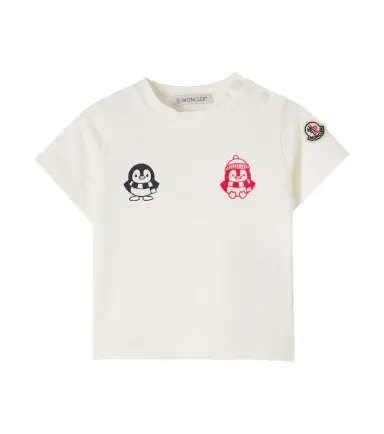 Moncler Enfant Baby printed cotton-blend jersey T-shirt | Thumbnail 1 Moncler Enfant Baby printed cotton-blend jersey T-shirt | Thumbnail 1