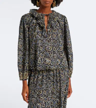 Ulla Johnson Siena printed ruffled cotton-blend top | Thumbnail 3 Ulla Johnson Siena printed ruffled cotton-blend top | Thumbnail 3