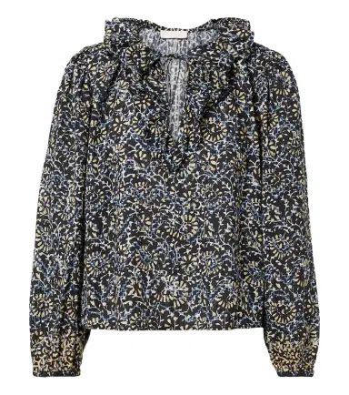 Ulla Johnson Siena printed ruffled cotton-blend top | Thumbnail 1 Ulla Johnson Siena printed ruffled cotton-blend top | Thumbnail 1