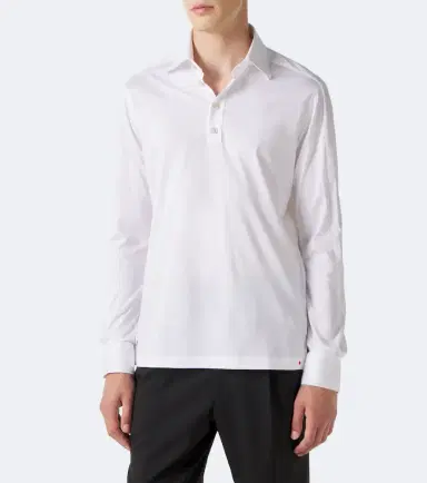 Kiton Cotton poplin polo top | Thumbnail 6 Kiton Cotton poplin polo top | Thumbnail 6