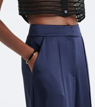 Simkhai Kyra high-rise satin wide-leg pants | Thumbnail 2 Simkhai Kyra high-rise satin wide-leg pants | Thumbnail 2