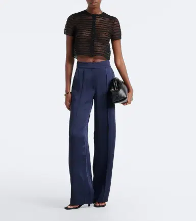 Simkhai Kyra high-rise satin wide-leg pants | Thumbnail 4 Simkhai Kyra high-rise satin wide-leg pants | Thumbnail 4