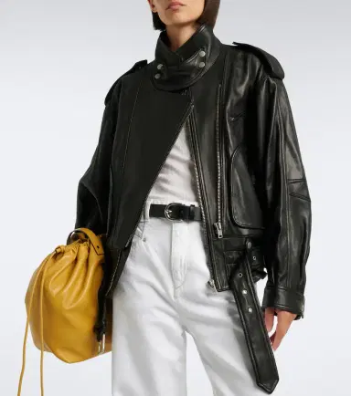 Isabel Marant Farza leather jacket | Thumbnail 3 Isabel Marant Farza leather jacket | Thumbnail 3