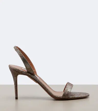 Aquazzura So Nude metallic leather slingback sandals | Thumbnail 3 Aquazzura So Nude metallic leather slingback sandals | Thumbnail 3