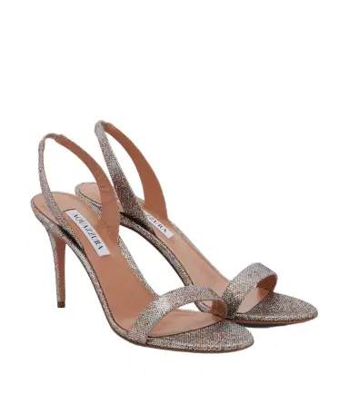 Aquazzura So Nude metallic leather slingback sandals | Thumbnail 1 Aquazzura So Nude metallic leather slingback sandals | Thumbnail 1
