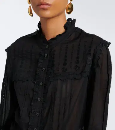 Marant Étoile Lonzie embroidered cotton voile blouse | Thumbnail 2 Marant Étoile Lonzie embroidered cotton voile blouse | Thumbnail 2