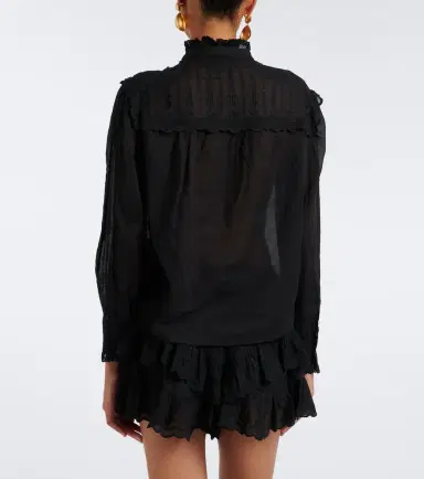 Marant Étoile Lonzie embroidered cotton voile blouse | Thumbnail 5 Marant Étoile Lonzie embroidered cotton voile blouse | Thumbnail 5