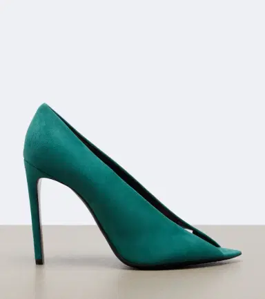 Valentino Garavani VLogo Révélé suede peep-toe pumps | Thumbnail 3 Valentino Garavani VLogo Révélé suede peep-toe pumps | Thumbnail 3