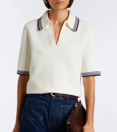 Veronica Beard Quinelle knitted cotton-blend polo shirt | Thumbnail 3 Veronica Beard Quinelle knitted cotton-blend polo shirt | Thumbnail 3