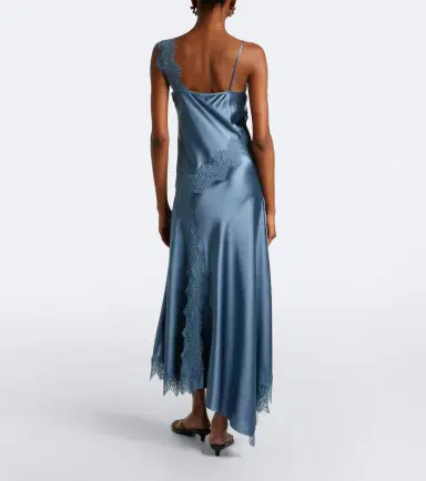 Veronica Beard Vernon lace-trimmed silk-blend midi dress | Thumbnail 5 Veronica Beard Vernon lace-trimmed silk-blend midi dress | Thumbnail 5