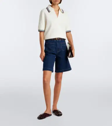 Veronica Beard Carter denim Bermuda shorts | Thumbnail 3 Veronica Beard Carter denim Bermuda shorts | Thumbnail 3