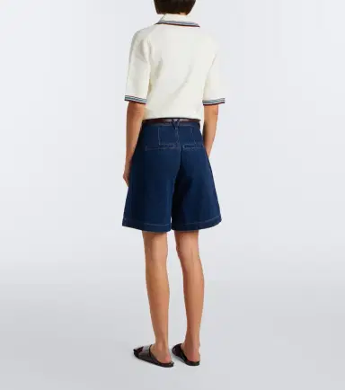 Veronica Beard Carter denim Bermuda shorts | Thumbnail 4 Veronica Beard Carter denim Bermuda shorts | Thumbnail 4