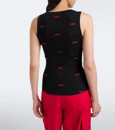 Loewe Logo ribbed-knit cotton-blend jersey tank top | Thumbnail 3 Loewe Logo ribbed-knit cotton-blend jersey tank top | Thumbnail 3