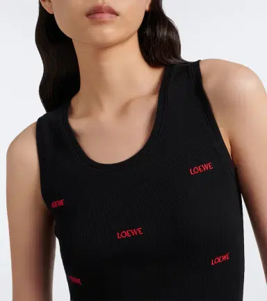 Loewe Logo ribbed-knit cotton-blend jersey tank top | Thumbnail 5 Loewe Logo ribbed-knit cotton-blend jersey tank top | Thumbnail 5