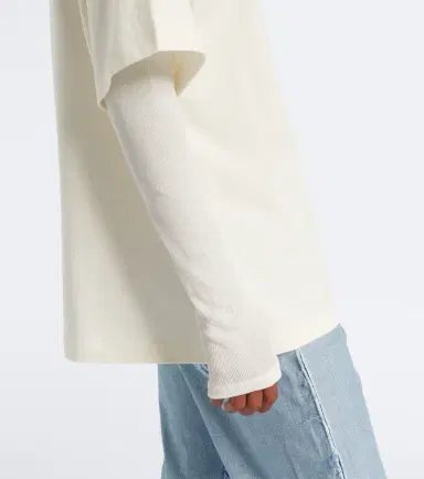 Acne Studios Layered embroidered cotton jersey T-shirt | Thumbnail 4 Acne Studios Layered embroidered cotton jersey T-shirt | Thumbnail 4