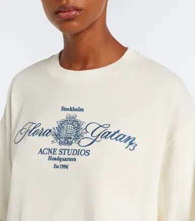 Acne Studios Layered embroidered cotton jersey T-shirt | Thumbnail 6 Acne Studios Layered embroidered cotton jersey T-shirt | Thumbnail 6