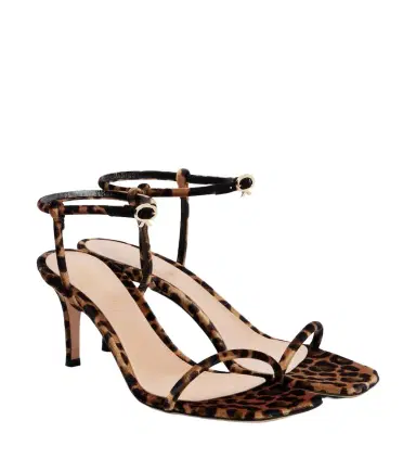 Gianvito Rossi Leopard print velvet sandals | Thumbnail 1 Gianvito Rossi Leopard print velvet sandals | Thumbnail 1