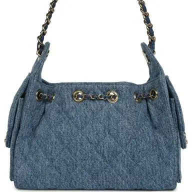 Chanel Chanel Mini 25 Hobo Bag Blue Washed Denim Light Gold Hardware | Thumbnail 4 Chanel Chanel Mini 25 Hobo Bag Blue Washed Denim Light Gold Hardware | Thumbnail 4
