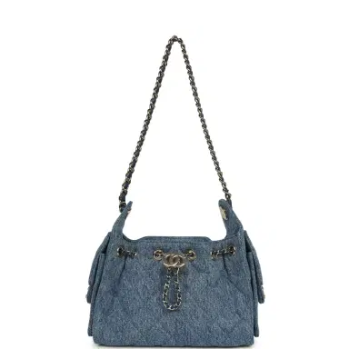 Chanel Chanel Mini 25 Hobo Bag Blue Washed Denim Light Gold Hardware | Thumbnail 7 Chanel Chanel Mini 25 Hobo Bag Blue Washed Denim Light Gold Hardware | Thumbnail 7