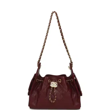 Chanel Chanel Mini 25 Hobo Bag Dark Burgundy Caviar Gold Hardware | Thumbnail 7 Chanel Chanel Mini 25 Hobo Bag Dark Burgundy Caviar Gold Hardware | Thumbnail 7