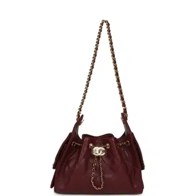 Chanel Chanel Mini 25 Hobo Bag Dark Burgundy Caviar Gold Hardware | Thumbnail 7 Chanel Chanel Mini 25 Hobo Bag Dark Burgundy Caviar Gold Hardware | Thumbnail 7