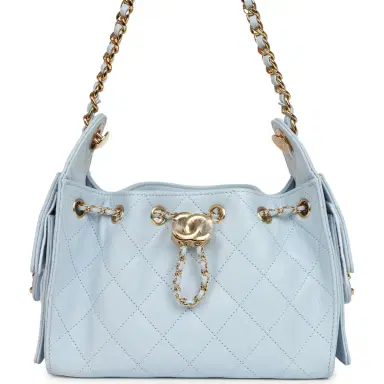 Chanel Chanel Mini 25 Hobo Bag Light Blue Caviar Gold Hardware | Thumbnail 1 Chanel Chanel Mini 25 Hobo Bag Light Blue Caviar Gold Hardware | Thumbnail 1