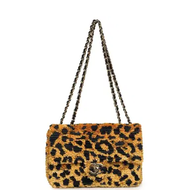 Chanel Chanel Mini Cheetah Print Flap Bag Orange, Black Sequin Gold Hardware | Thumbnail 7 Chanel Chanel Mini Cheetah Print Flap Bag Orange, Black Sequin Gold Hardware | Thumbnail 7