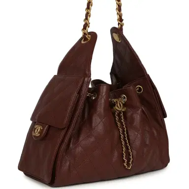 Chanel Chanel Small 25 Hobo Bag Brown Caviar Antique Gold Hardware | Thumbnail 2 Chanel Chanel Small 25 Hobo Bag Brown Caviar Antique Gold Hardware | Thumbnail 2