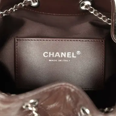 Chanel Chanel Small 25 Hobo Bag Dark Brown Shiny Aged Calfskin Silver Hardware | Thumbnail 9 Chanel Chanel Small 25 Hobo Bag Dark Brown Shiny Aged Calfskin Silver Hardware | Thumbnail 9
