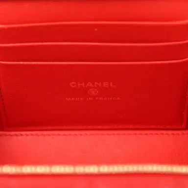 Chanel Chanel Small Classic Top Handle Vanity Case Red Lambskin Light Gold Hardware | Thumbnail 10 Chanel Chanel Small Classic Top Handle Vanity Case Red Lambskin Light Gold Hardware | Thumbnail 10