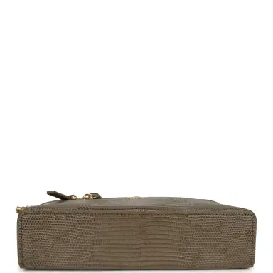 Chanel Chanel Top Handle Long Vanity Case with Chain Dark Khaki Lizard Embossed Calfskin Gold Hardware | Thumbnail 6 Chanel Chanel Top Handle Long Vanity Case with Chain Dark Khaki Lizard Embossed Calfskin Gold Hardware | Thumbnail 6