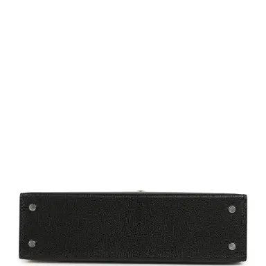 HERMÈS Hermes "Clou De Coeur" Kelly Sellier 20 Black Chevre Chamkila Palladium Hardware | Thumbnail 7 HERMÈS Hermes "Clou De Coeur" Kelly Sellier 20 Black Chevre Chamkila Palladium Hardware | Thumbnail 7