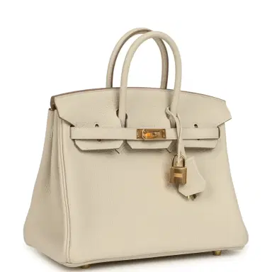 HERMÈS Hermes Birkin 25 Craie Togo Gold Hardware | Thumbnail 2 HERMÈS Hermes Birkin 25 Craie Togo Gold Hardware | Thumbnail 2