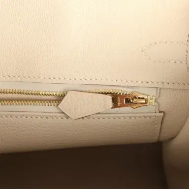 HERMÈS Hermes Birkin 25 Craie Togo Gold Hardware | Thumbnail 9 HERMÈS Hermes Birkin 25 Craie Togo Gold Hardware | Thumbnail 9