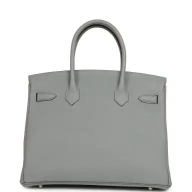 HERMÈS Hermes Birkin 30 Gris Pantin Togo Palladium Hardware | Thumbnail 4 HERMÈS Hermes Birkin 30 Gris Pantin Togo Palladium Hardware | Thumbnail 4