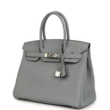 HERMÈS Hermes Birkin 30 Gris Pantin Togo Palladium Hardware | Thumbnail 5 HERMÈS Hermes Birkin 30 Gris Pantin Togo Palladium Hardware | Thumbnail 5