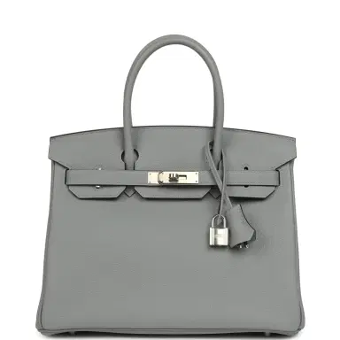 HERMÈS Hermes Birkin 30 Gris Pantin Togo Palladium Hardware | Thumbnail 1 HERMÈS Hermes Birkin 30 Gris Pantin Togo Palladium Hardware | Thumbnail 1
