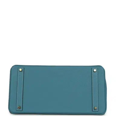 HERMÈS Hermes Birkin 40 Blue Jean Togo Gold Hardware | Thumbnail 6 HERMÈS Hermes Birkin 40 Blue Jean Togo Gold Hardware | Thumbnail 6