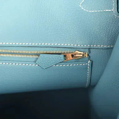 HERMÈS Hermes Birkin 40 Blue Jean Togo Gold Hardware | Thumbnail 9 HERMÈS Hermes Birkin 40 Blue Jean Togo Gold Hardware | Thumbnail 9