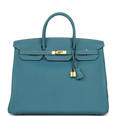 HERMÈS Hermes Birkin 40 Blue Jean Togo Gold Hardware | Thumbnail 1 HERMÈS Hermes Birkin 40 Blue Jean Togo Gold Hardware | Thumbnail 1