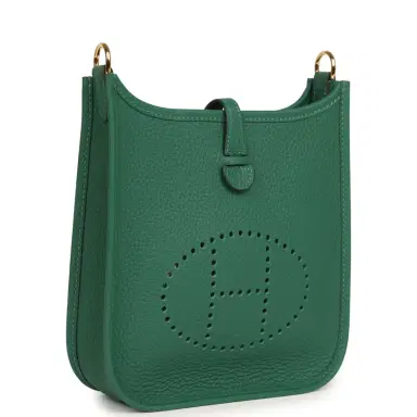HERMÈS Hermes Evelyne TPM Vert Moyen Clemence Gold Hardware | Thumbnail 2 HERMÈS Hermes Evelyne TPM Vert Moyen Clemence Gold Hardware | Thumbnail 2