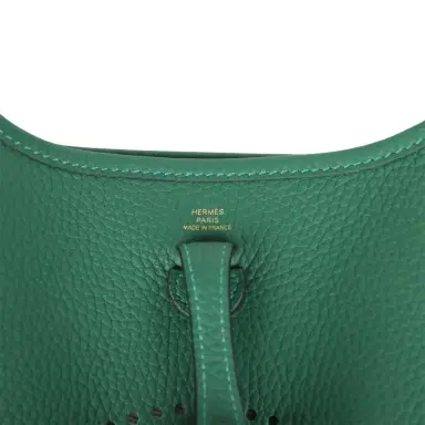 HERMÈS Hermes Evelyne TPM Vert Moyen Clemence Gold Hardware | Thumbnail 7 HERMÈS Hermes Evelyne TPM Vert Moyen Clemence Gold Hardware | Thumbnail 7