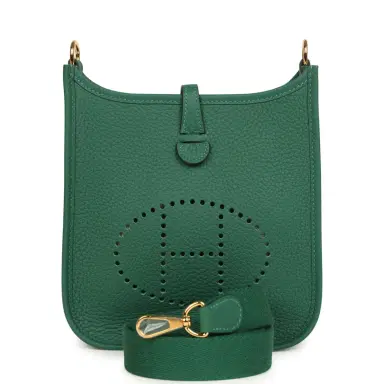 HERMÈS Hermes Evelyne TPM Vert Moyen Clemence Gold Hardware | Thumbnail 1 HERMÈS Hermes Evelyne TPM Vert Moyen Clemence Gold Hardware | Thumbnail 1