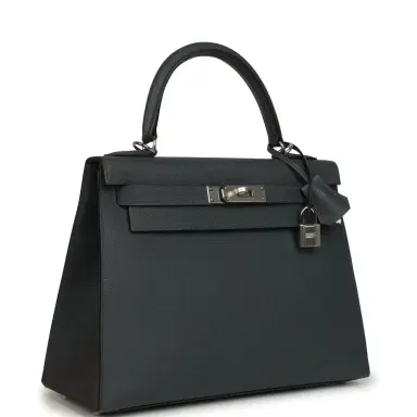 HERMÈS Hermes Kelly Sellier 28 Gris Misty Epsom Palladium Hardware | Thumbnail 2 HERMÈS Hermes Kelly Sellier 28 Gris Misty Epsom Palladium Hardware | Thumbnail 2