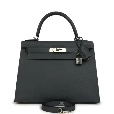 HERMÈS Hermes Kelly Sellier 28 Gris Misty Epsom Palladium Hardware | Thumbnail 1 HERMÈS Hermes Kelly Sellier 28 Gris Misty Epsom Palladium Hardware | Thumbnail 1